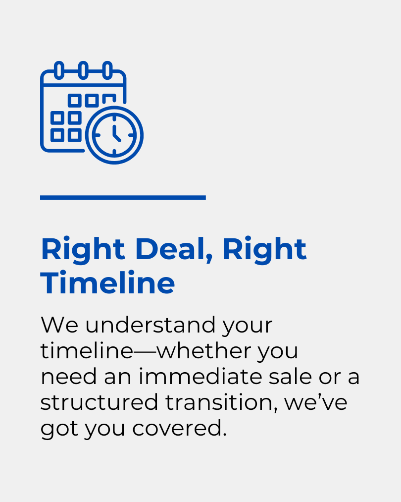 Right Deal right Timeline. Are You Ready To Exit?